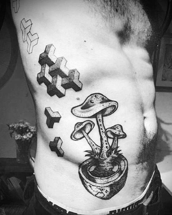 tatuaggio fungo champignon 17