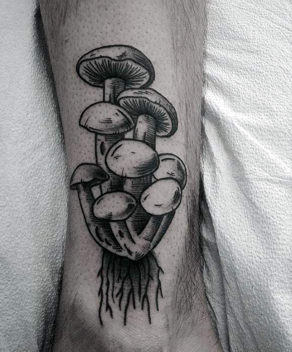 tatuaggio fungo champignon 27