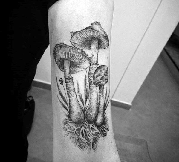 tatuaggio fungo champignon 39