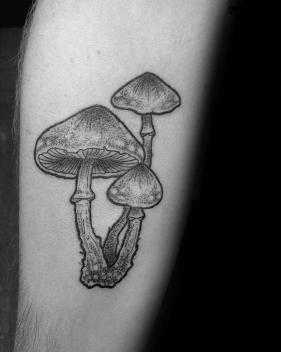 tatuaggio fungo champignon 43