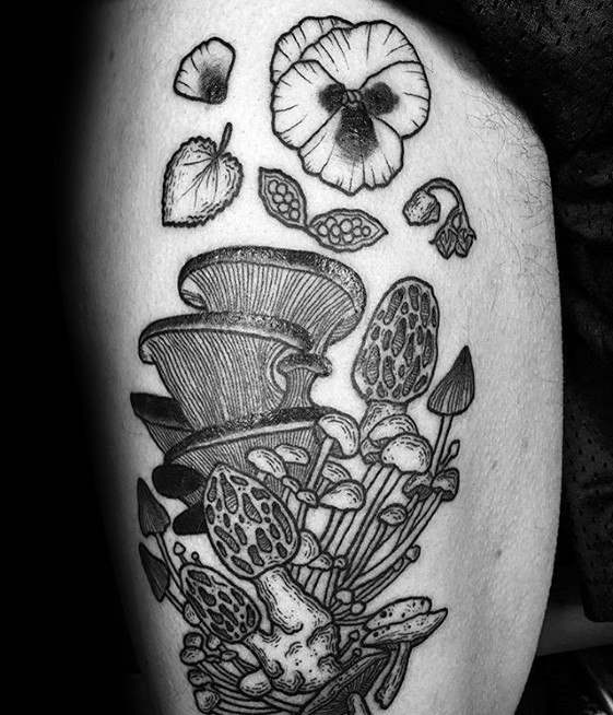 tatuaggio fungo champignon 89