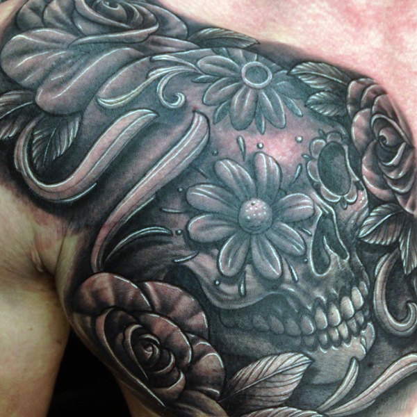tatuaggio teschio messicano 113