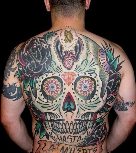 tatuaggio teschio messicano 129