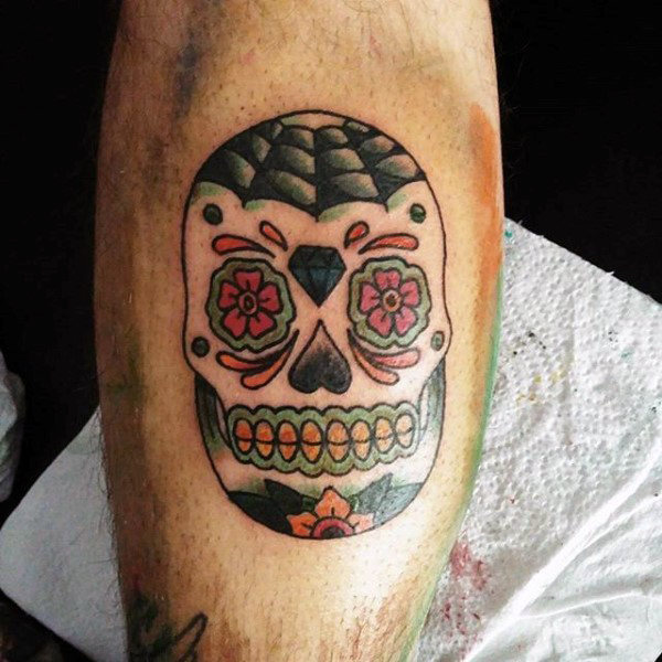 tatuaggio teschio messicano 131