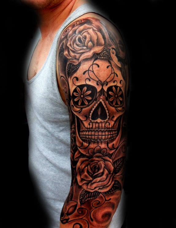 tatuaggio teschio messicano 157