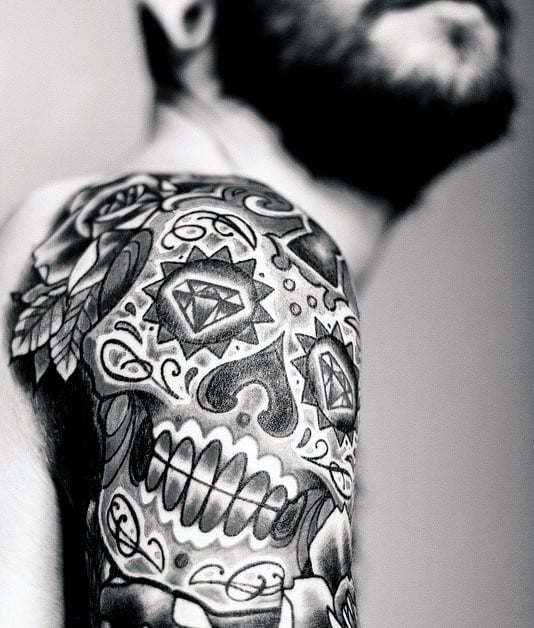tatuaggio teschio messicano 163