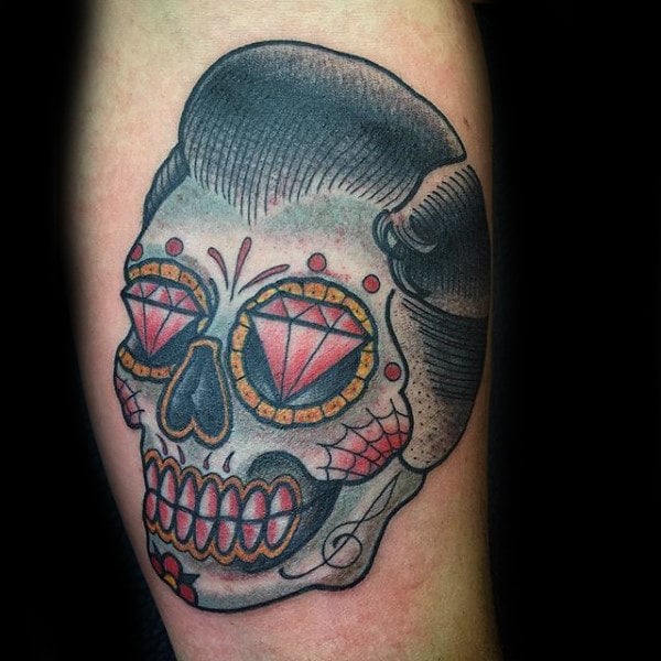 tatuaggio teschio messicano 169