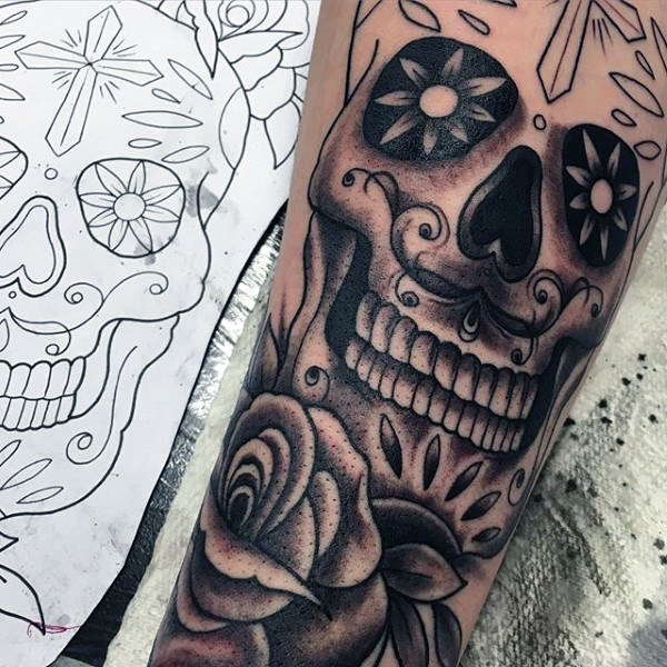 tatuaggio teschio messicano 41