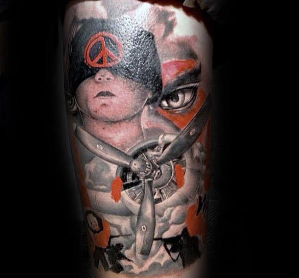 tatuaggio simbolo pace 49