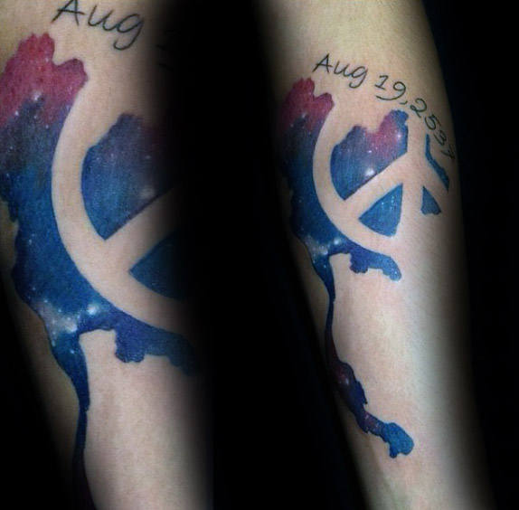 tatuaggio simbolo pace 65
