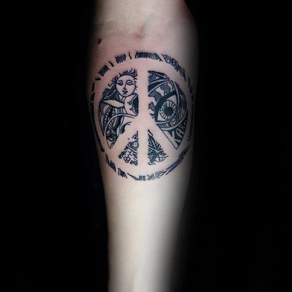 tatuaggio simbolo pace 83