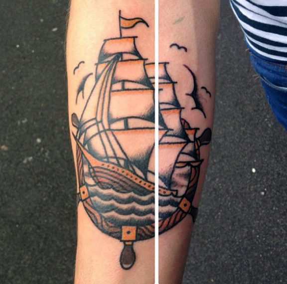 tatuaggio timone volante barca 03