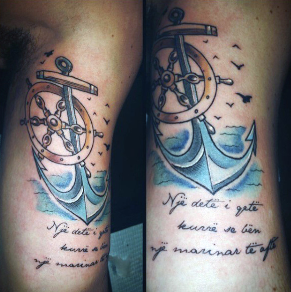 tatuaggio timone volante barca 11