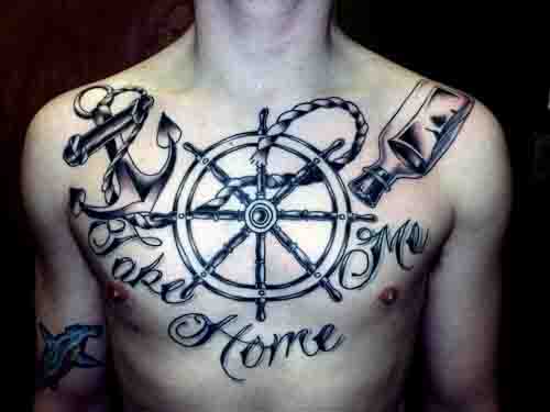 tatuaggio timone volante barca 99