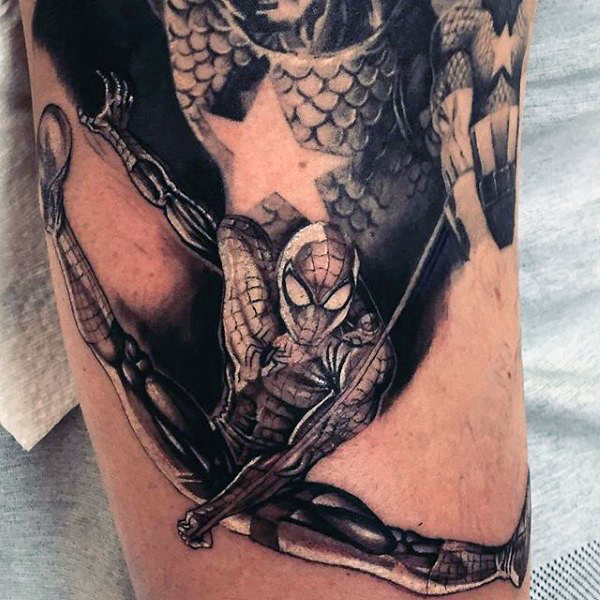 tatuaggio uomo ragno spiderman 03