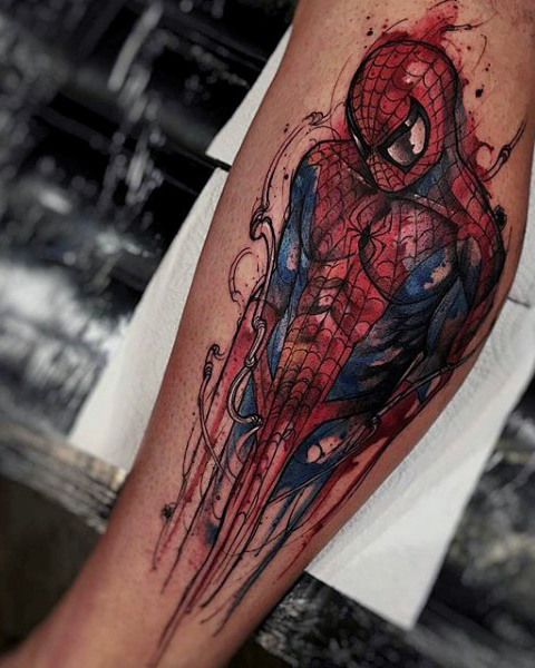 tatuaggio uomo ragno spiderman 07