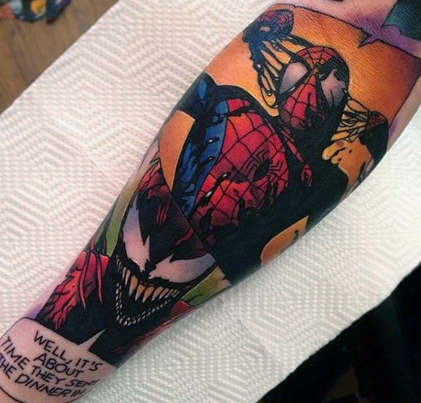 tatuaggio uomo ragno spiderman 101