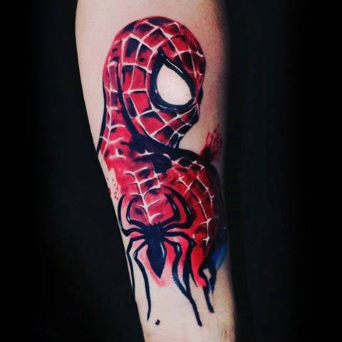 tatuaggio uomo ragno spiderman 13
