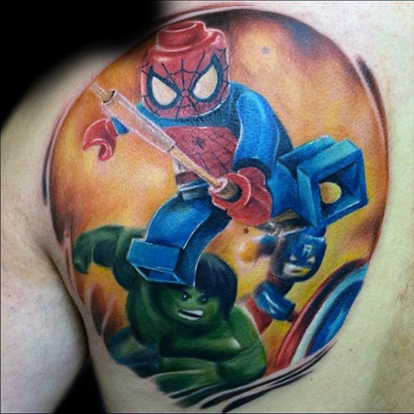tatuaggio uomo ragno spiderman 131