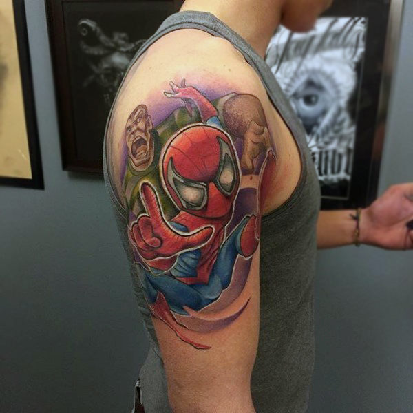 tatuaggio uomo ragno spiderman 145