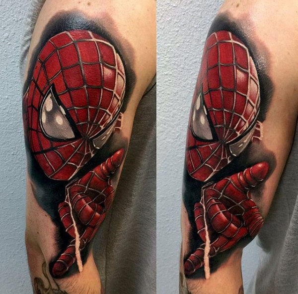 tatuaggio uomo ragno spiderman 15