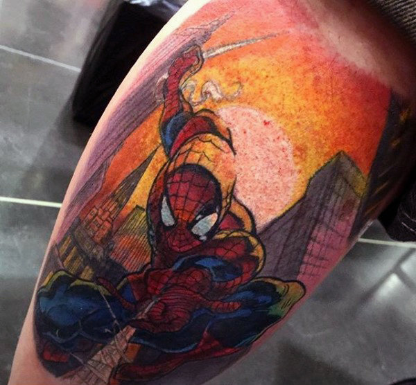 tatuaggio uomo ragno spiderman 167
