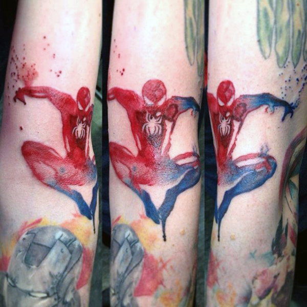 tatuaggio uomo ragno spiderman 181