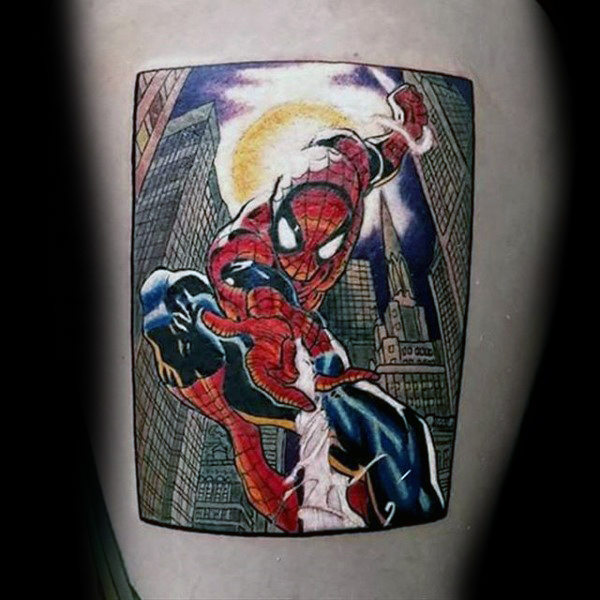 tatuaggio uomo ragno spiderman 191