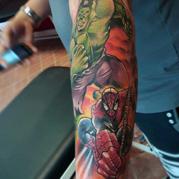 tatuaggio uomo ragno spiderman 39