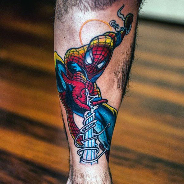 tatuaggio uomo ragno spiderman 49