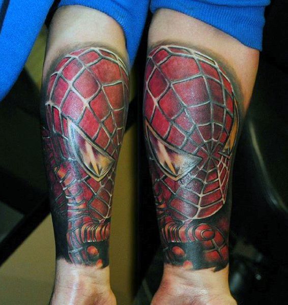 tatuaggio uomo ragno spiderman 51