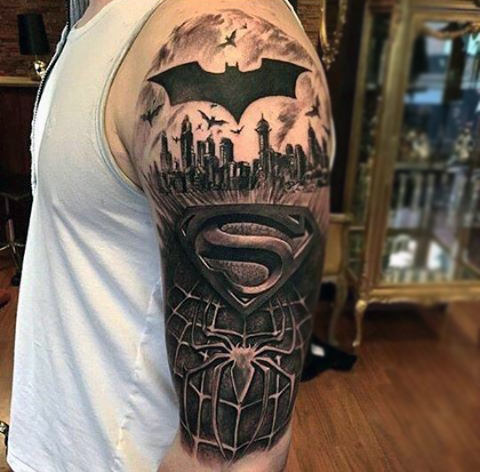 tatuaggio uomo ragno spiderman 63