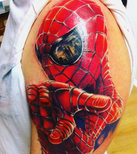 tatuaggio uomo ragno spiderman 67