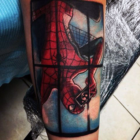 tatuaggio uomo ragno spiderman 69