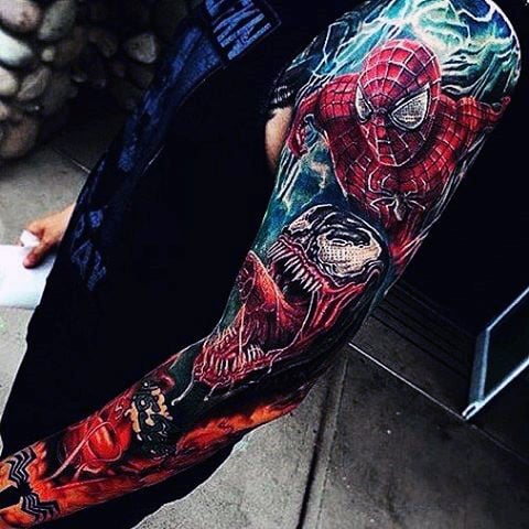 tatuaggio uomo ragno spiderman 71