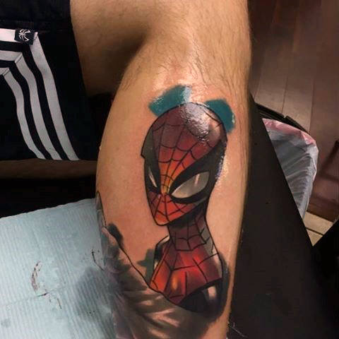 tatuaggio uomo ragno spiderman 75