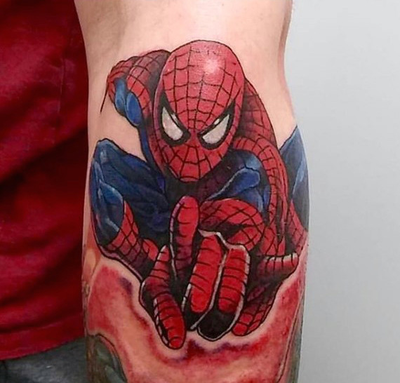 tatuaggio uomo ragno spiderman 85