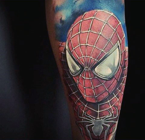 tatuaggio uomo ragno spiderman 91
