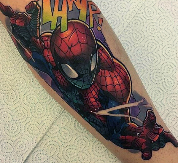 tatuaggio uomo ragno spiderman 93