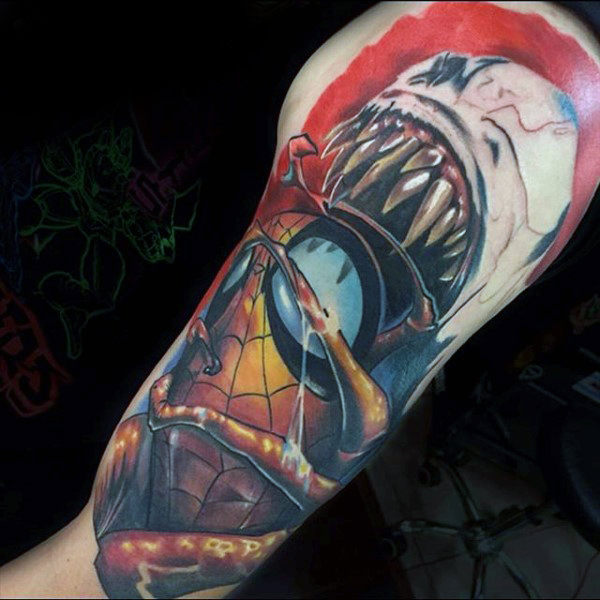 tatuaggio uomo ragno spiderman 95
