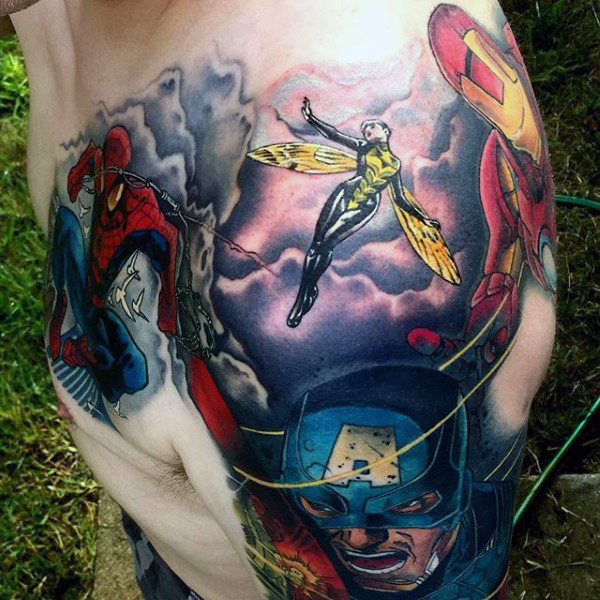 tatuaggio uomo ragno spiderman 99