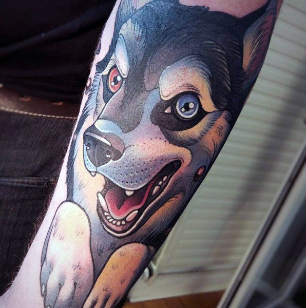 tatuaggio Siberian husky 01