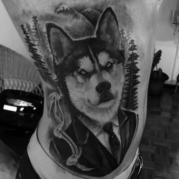 tatuaggio Siberian husky 05