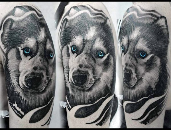 tatuaggio Siberian husky 09
