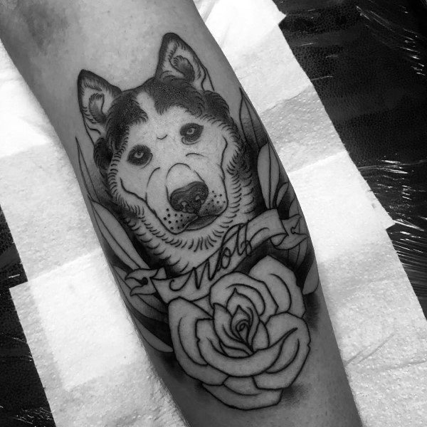 tatuaggio Siberian husky 11