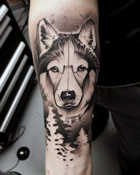 tatuaggio Siberian husky 145
