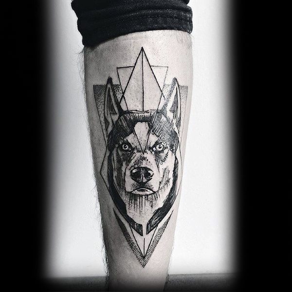 tatuaggio Siberian husky 155