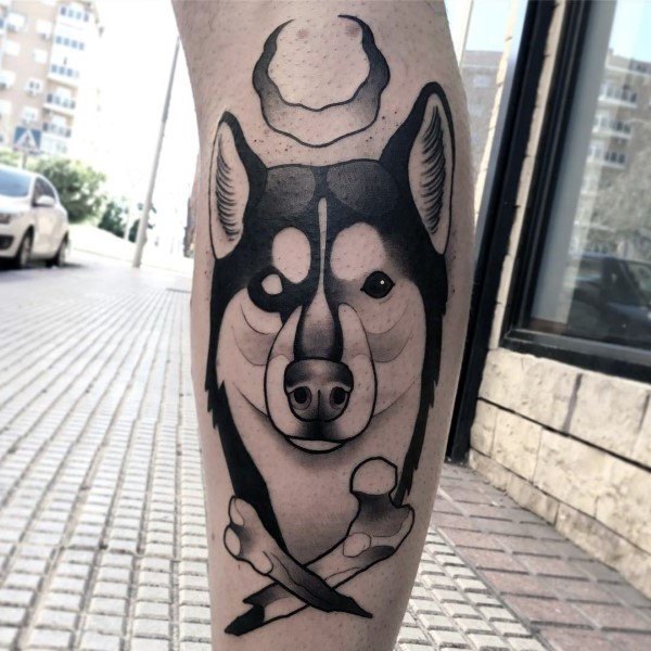 tatuaggio Siberian husky 21