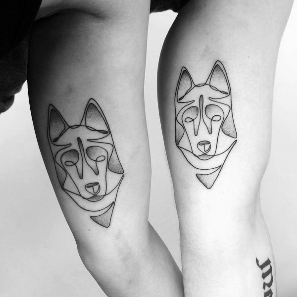 tatuaggio Siberian husky 25