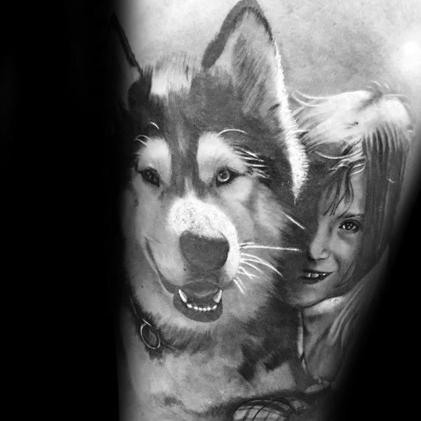tatuaggio Siberian husky 33